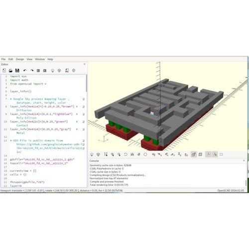 GDSII Dosya Ayrıştırıcı OpenSCAD İçin 3D Baskı (Bu ürün Sadece Plastik parçadır - Almadan Önce Soru Sorabilirsiniz)