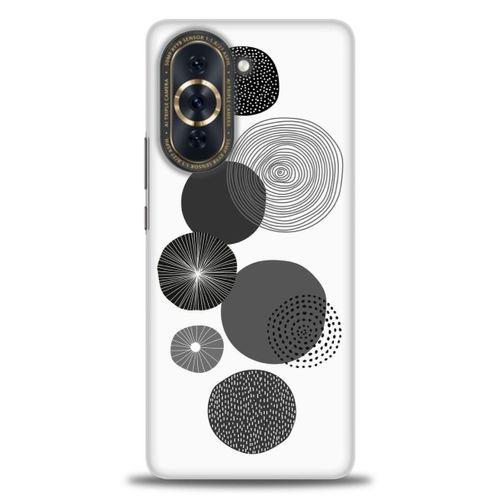 Huawei Nova 10 Pro Kılıf HD Baskılı Kılıf - Siyah Daire + Tam Ekran Koruyucu