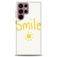 Samsung Galaxy S22 Ultra Kılıf HD Baskılı Kılıf - Smile Güneş + Tam Ekran Koruyucu