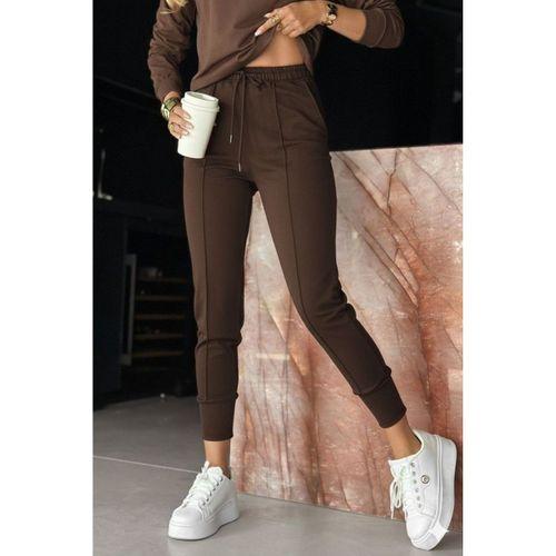 Kadın Uzun Kollu V Yakalı Viskon Iki Iplik Bluz Ve Pantolon Ikili Takım