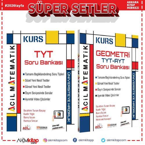 Acil Yayınları TYT Matematik ve Geometri Soru Bankası Seti 2 Kitap