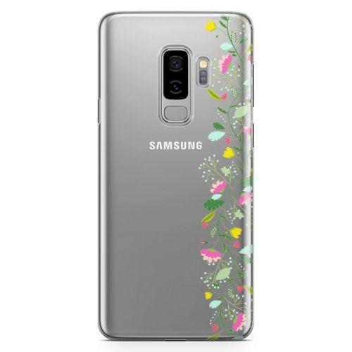 Samsung Galaxy S9 Plus Kılıf Asma Çiçek Arka Kapak Koruma Desenli Full Koruyucu