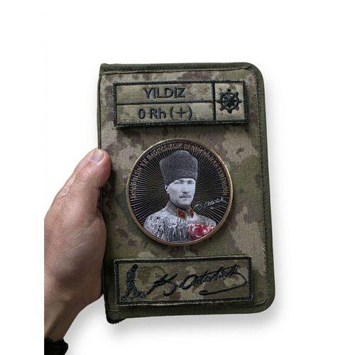 Atatürk Kocatepe İsimlik - Kamuflaj Ajanda Uyumlu - 4cm x 12 cm