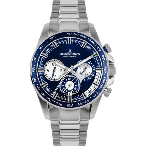 Jacques Lemans Liverpool JL.1-2127F Quartz Çelik Gri Mavi Kadran 10 ATM 40 mm Erkek Kol Saati