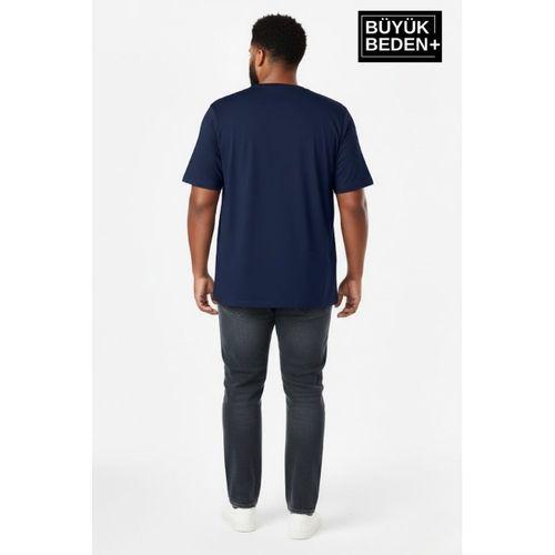 Büyük Beden Erkek Basic Tişört – Pamuklu Düz T-Shirt 3XL-6XL SPR26BTS510