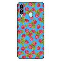 Frutix Ahududu 01 Samsung Galaxy M40 Kılıf Desenli Silikon