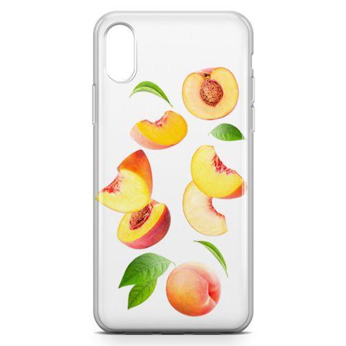 Apple iPhone XS Kılıf Şeftali Suyu Arka Kapak Koruma Desenli Full Koruyucu