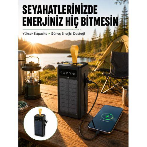 Taşınabilir Güneş Panelli Powerbank Çoklu Cihaz Şarj Destekli Yeni Nesil