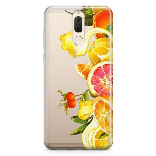 Huawei Mate 10 Lite Kılıf Yapraklı Turunçgiller Arka Kapak Koruma Desenli Full Koruyucu
