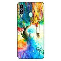 Samsung Galaxy M40 Kılıf Depresyon (15) Antişok Kılıf Yeşil Kahve