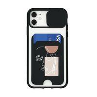 iPhone 11 Uyumlu Women Art Desenli Kamera Korumalı ve Kartlıklı Telefon Kılıfı