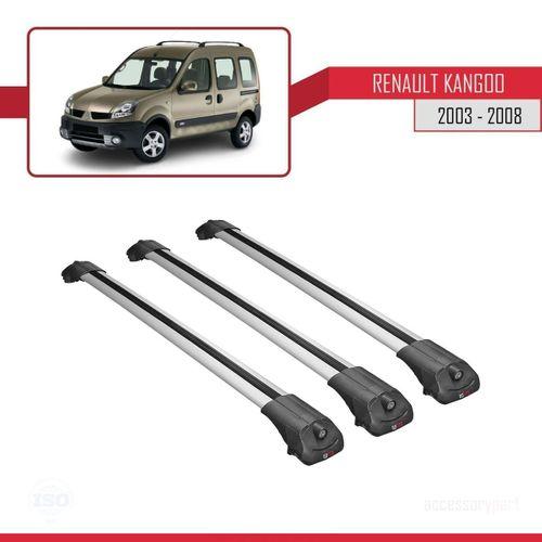 Renault Kangoo 2003-2008 Arası ile uyumlu ACE-1 Ara Atkı Tavan Barı GRİ 3 ADET BAR
