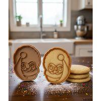 Yuvarlak Cerceveli Noel Baba Hamur Sekillendirici Kalip Kurabiye ve Hamur Kesici Seti