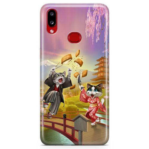 Samsung Galaxy A10s Kılıf Geyşa Kediler Arka Kapak Koruma Desenli Full Koruyucu