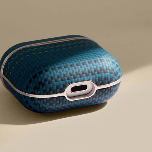 Apple Airpods 4 Kılıf Aramid Fiber Pitaka Tactile Woven Sunset-Moonrise Serisi Sunset Kapak