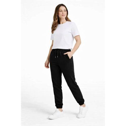 Jogger Eşofman Altı Rahat Kalıp, Cepli, Lastikli Paça, Günlük Spor Pantolon - Siyah