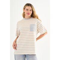 ALEXANDERGARDI Cep Detaylı Çizgili T-shirt