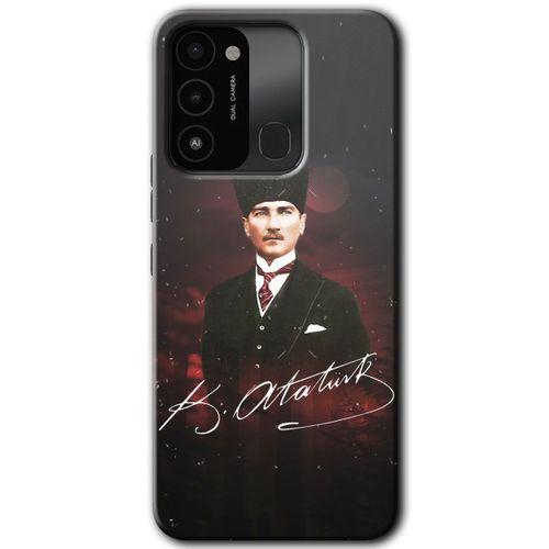 Tecno Spark 8C Kılıf HD Desen Baskılı Arka Kapak - Kemal Atatürk