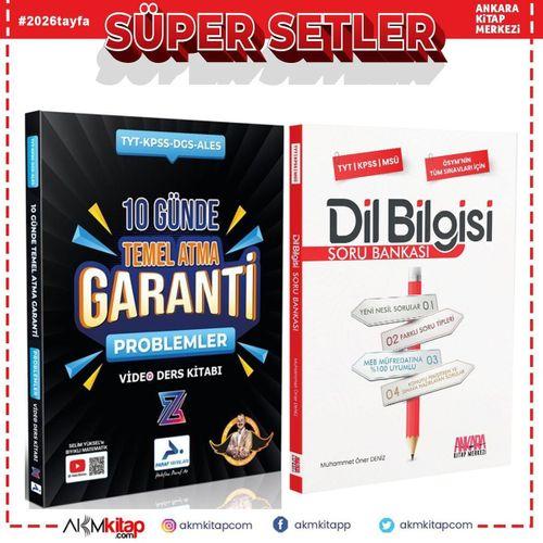 Paraf TYT Problemler Z Takımı 10 Günde Temel Atma Garanti Video Ders Kitabı ve AKM Dil Bilgisi Soru Bankası Seti 2 Kitap