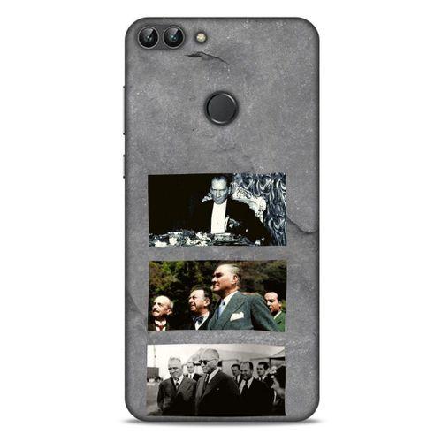 Huawei Psmart Kılıf Atatürk (12) Koruyucu Silikon Gri