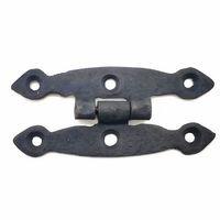 Antika Tarz Dekoratif Pirinç Dar Menteşe - 75x39 Mm, Oksit