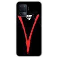 Oppo Reno 5 Lite Kılıf HD Desen Baskılı Arka Kapak - V for + Kırılmaz Cam