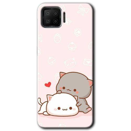 Oppo A73 Kılıf HD Desen Baskılı Arka Kapak - Kedi Aşkı + Kırılmaz Cam