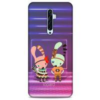 Oppo Reno 2z Kılıf FunnyMaX (4) Koruma Kılıfı Mor Pembe