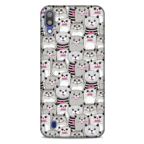 Lopard Samsung Galaxy M10 Uyumlu Kılıf Kediler (32) Soft Silikon Kılıf Pembe Burun