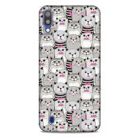 Lopard Samsung Galaxy M10 Uyumlu Kılıf Kediler (32) Soft Silikon Kılıf Pembe Burun