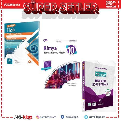 Bilgi Sarmal 10. Sınıf Fizik Palme Kimya ve Karekök Biyoloji Soru Bankası Seti 3 Kitap