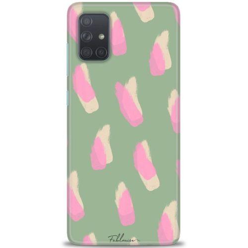 Samsung Galaxy A51 Kılıf HD Baskılı Kılıf - Pembe Krem + Tam Ekran Koruyucu