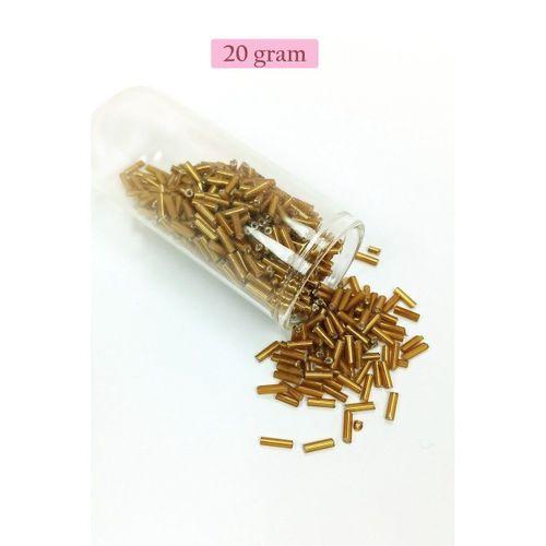 Uzun Boru Kesme Boncuk Çap 2mm Uzunluk 10 mm - 4 Renk - Toplam 80 Gram - BNC427
