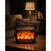 Şömine Tasarımlı Bluetooth Hoparlör Usb Tf Kart Radyo Destekli