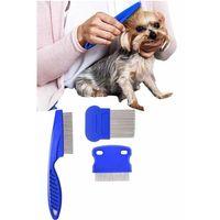 Evcil Hayvan Bit Tarağı Seti Paslanmaz Çelik Bıçaklı 4'lü Set