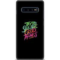 Samsung Galaxy S10 Plus Kılıf HD Baskılı Kılıf - Good Things + Tam Ekran Koruyucu