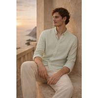 Bien Pamuk Keten Erkek Gömlek - Çağla