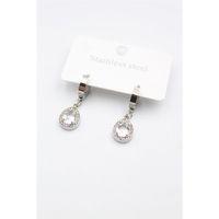 Damla Taşlı Küpe - Gümüş