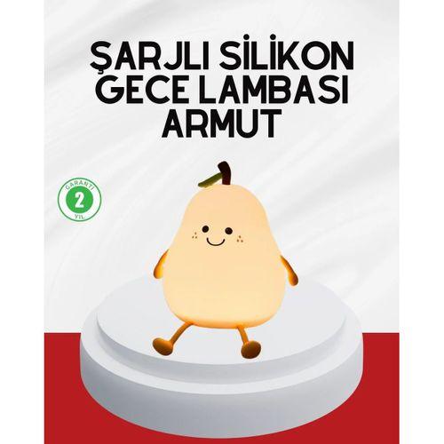 Usb Şarjlı Armut Gece Lambası Dokunmatik Renk Değişimli