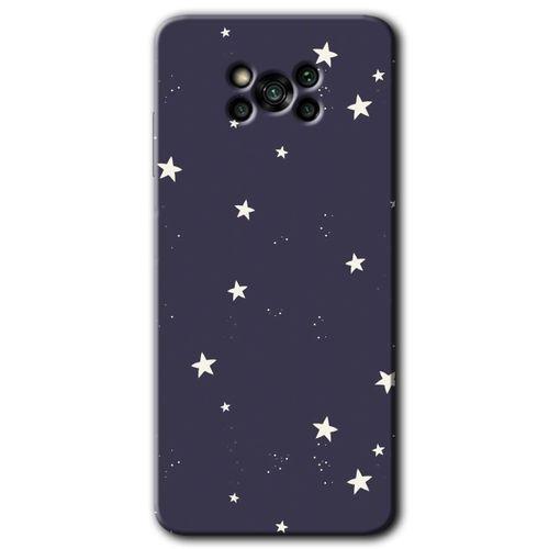 BeRa Aksesuar Poco x3 Pro Kılıf Baskılı Kapak - Gökyüzü Yıldız +Tam Kaplayan Mat Seramik