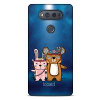 LG K61 Kılıf FunnyMaX (2) Kabı Lacivert Beyaz
