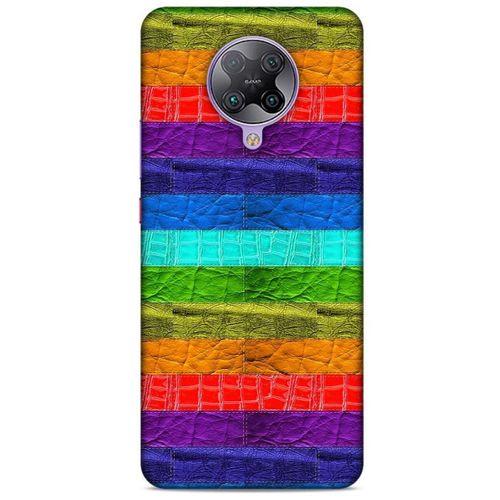 Xiaomi Poco F2 Pro Kılıf Patchwork (38) Neo Hybrid Kılıf Yeşil Kırmızı Mor