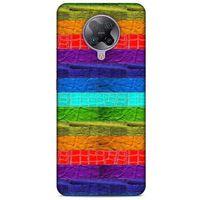 Xiaomi Poco F2 Pro Kılıf Patchwork (38) Neo Hybrid Kılıf Yeşil Kırmızı Mor