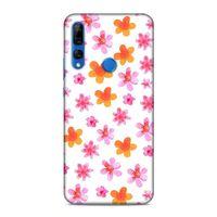 Huawei Y9 Prime 2019 Kılıf Yaz Cicekleri Arka Kapak Silikon Koruma Full Koruyucu