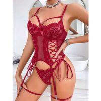 Kadın Kırmızı Tül Ve Dantel Detaylı Fantezi Kostüm 2215