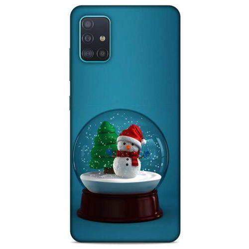 Samsung Galaxy A51 Kılıf Snowix (12) Koruyucu Silikon Yeşil Beyaz