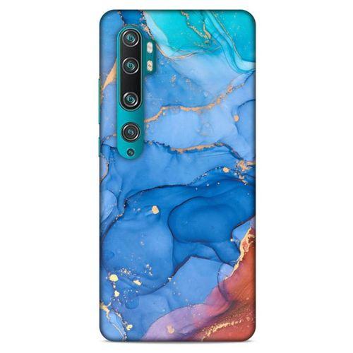 Xiaomi Mi Note 10 Uyumlu Kılıf Mavi Delisi (10) Full Koruma Kılıfı Mermer