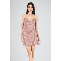 Kısa Gecelik Degaje Yaka Vizon 7740