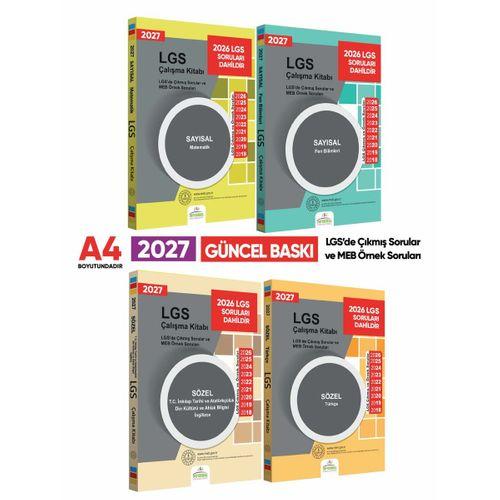 2027 LGS 8 Sınıf Çıkmış ve MEB Örnek Sorular Çalışma Kitabı 4lü SET A4 RENKLİ Baskı
