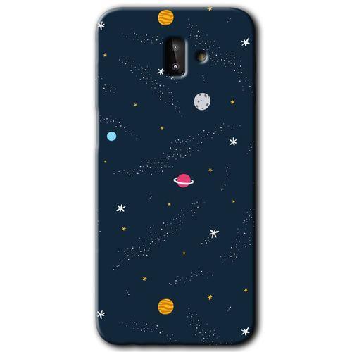 Galaxy J8 Kılıf HD Desen Baskılı Arka Kapak - Çizim Gezegen